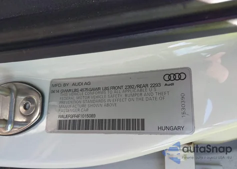 2015 Audi A3 2.0T Premium из США, поврежденный, VIN WAUEFGFF4F1015089